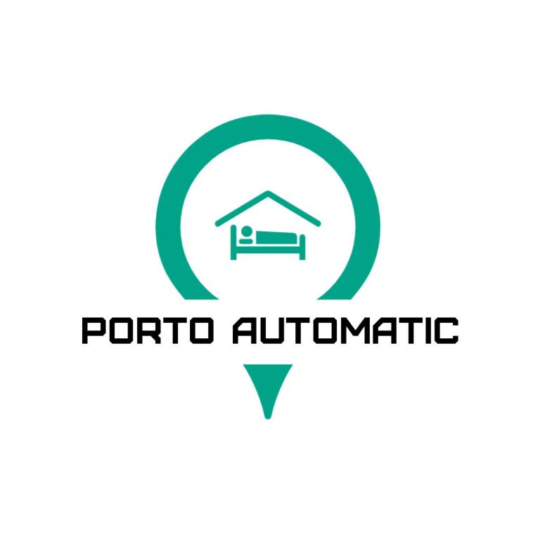 a pointer to a house with the text portal automatic at Porto Automatic in Porto
