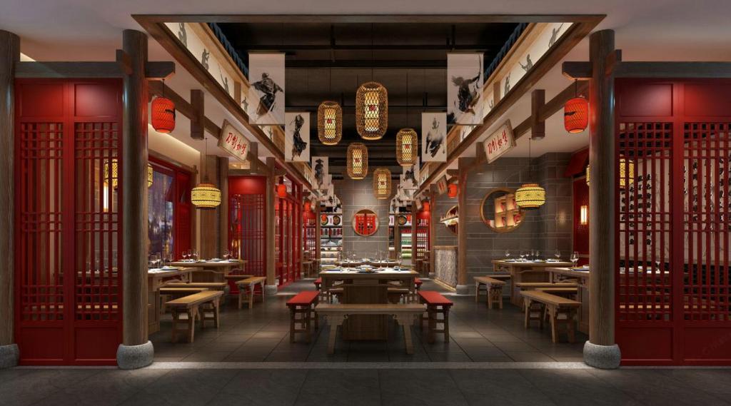 Restaurace v ubytování Zhangjiajie DreamWay Hotel - Free pick up service