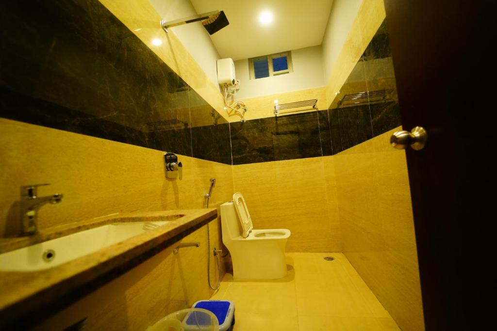Koupelna v ubytování Hotel Ishta