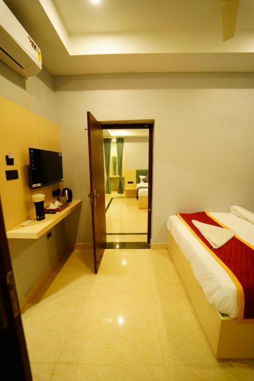 Postel nebo postele na pokoji v ubytování Hotel Ishta