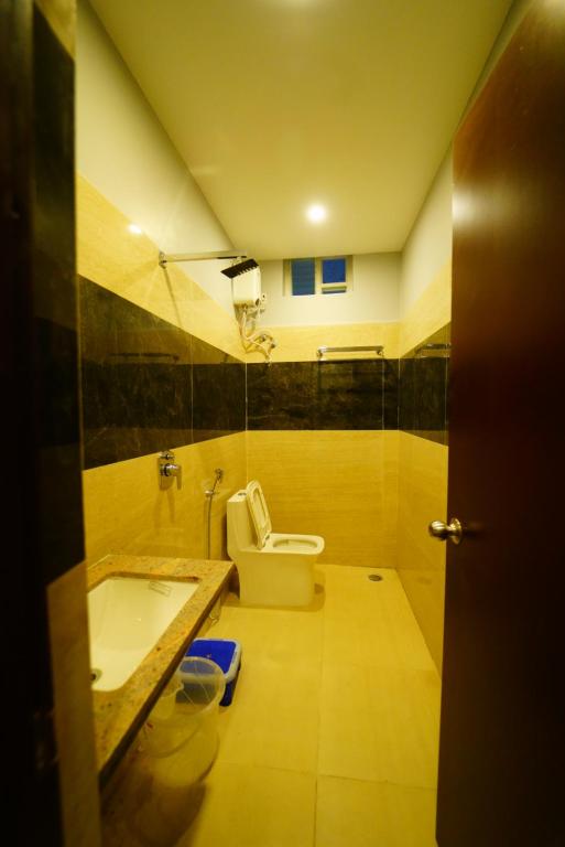 Koupelna v ubytování Hotel Ishta