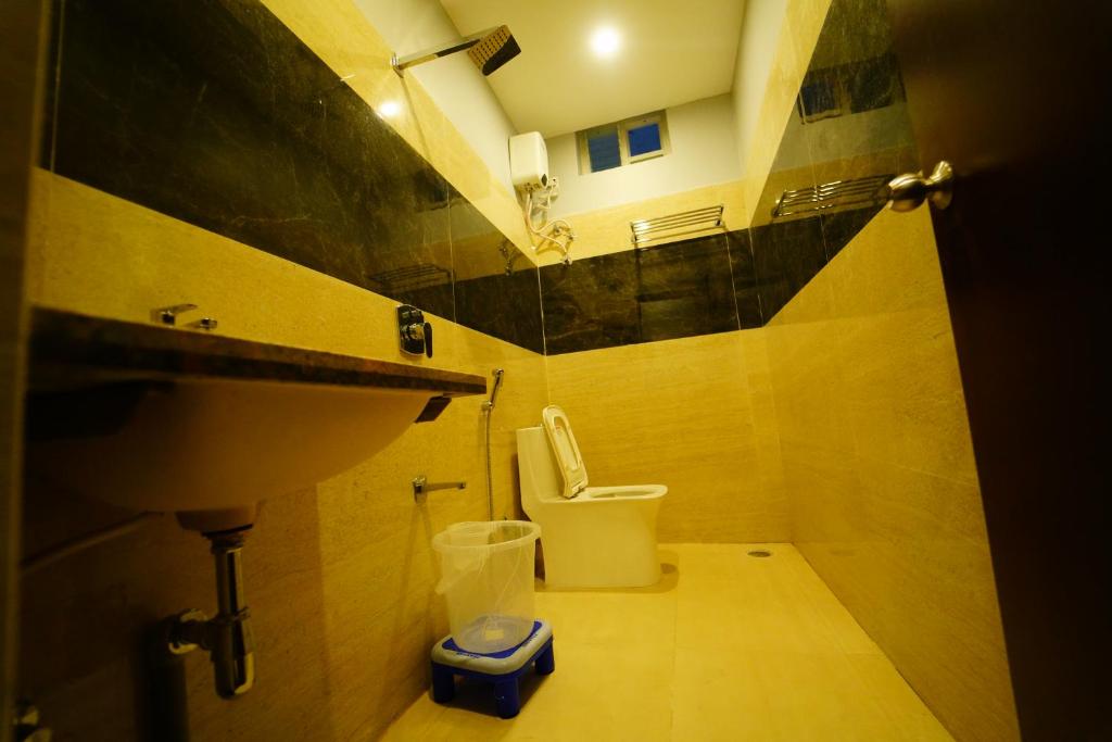 Koupelna v ubytování Hotel Ishta