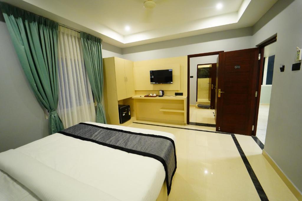 Postel nebo postele na pokoji v ubytování Hotel Ishta