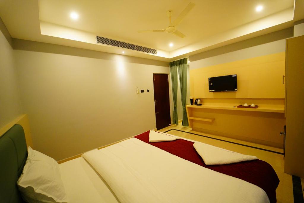 TV a/nebo společenská místnost v ubytování Hotel Ishta