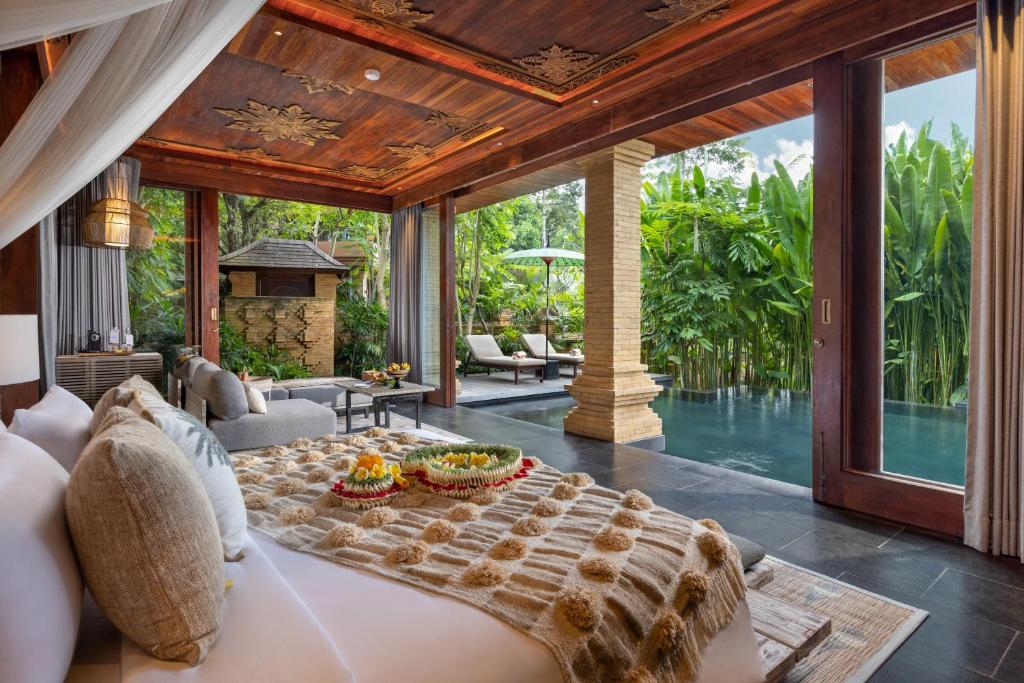 Posezení v ubytování Sanna Ubud A Pramana Experience