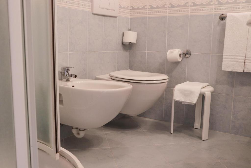 Koupelna v ubytování Hotel Principe