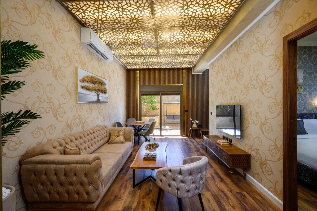 Posezení v ubytování Junes jaffa Luxury Apartments