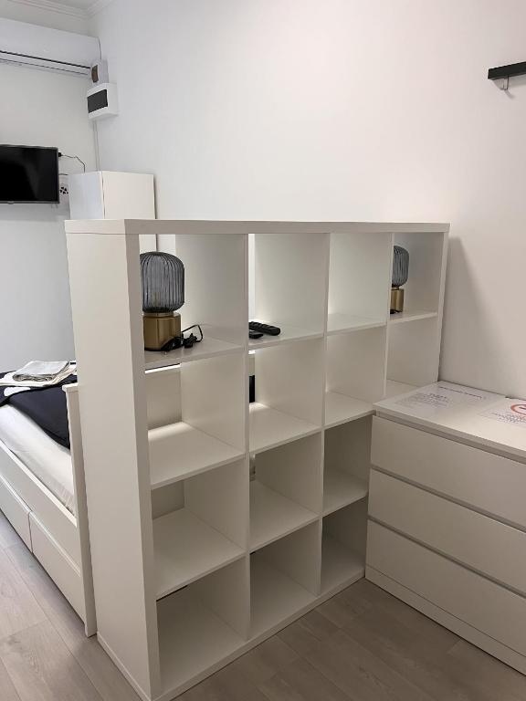 Kuchyň nebo kuchyňský kout v ubytování MaNo Studios Budapest I
