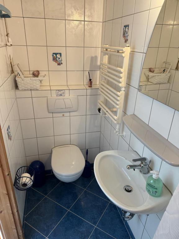 Koupelna v ubytování Bartke Zimmervermietung