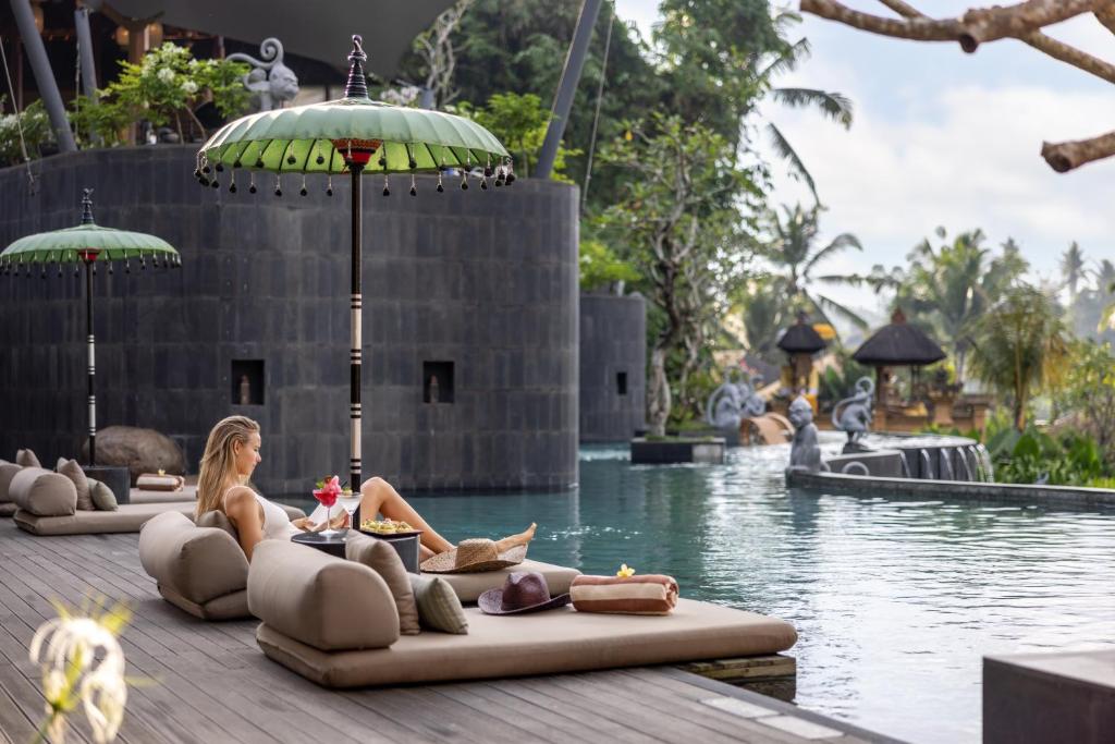 Bazén v ubytování Sanna Ubud A Pramana Experience nebo v jeho okolí
