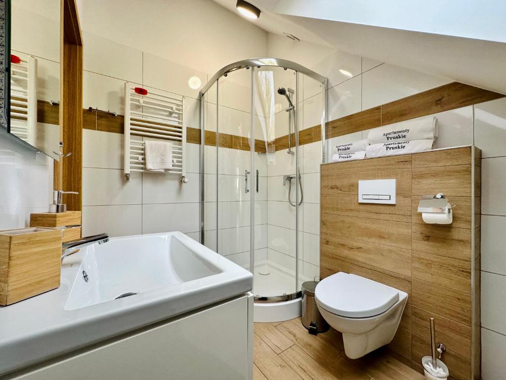 Kúpeľňa v ubytovaní Apartamenty Pruskie