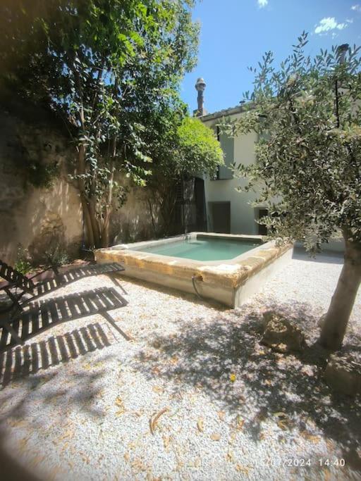 - une petite piscine dans la cour d'une maison dans l'établissement Magnifique maison de ville 6personnes , piscine et garage, à Aix-en-Provence