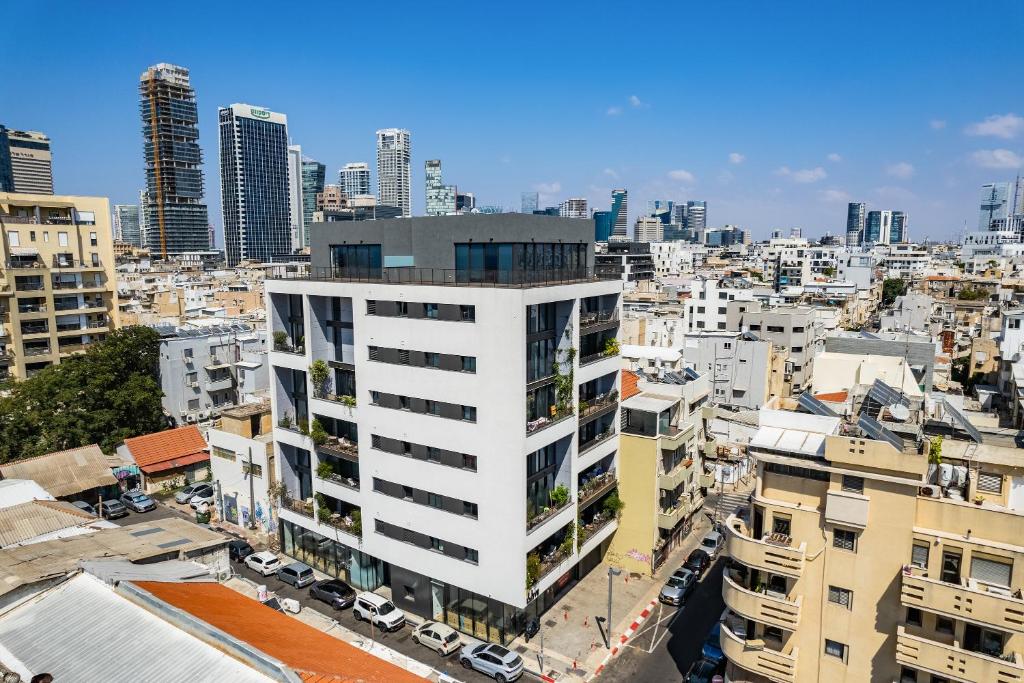 Cảnh Tel Aviv hoặc tầm nhìn thành phố từ khách sạn căn hộ