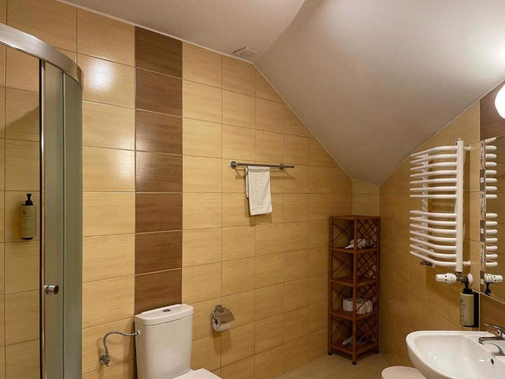 Koupelna v ubytování Solinianka Villas & Spa