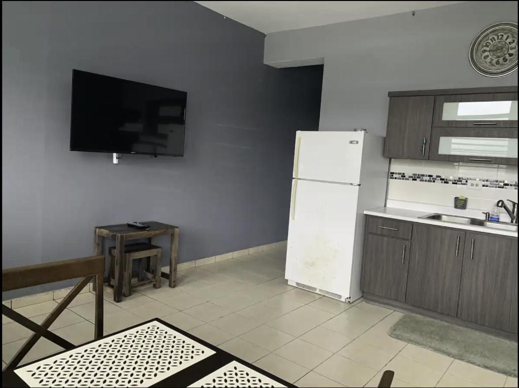 Kuchyň nebo kuchyňský kout v ubytování Pelican Dock Apartments