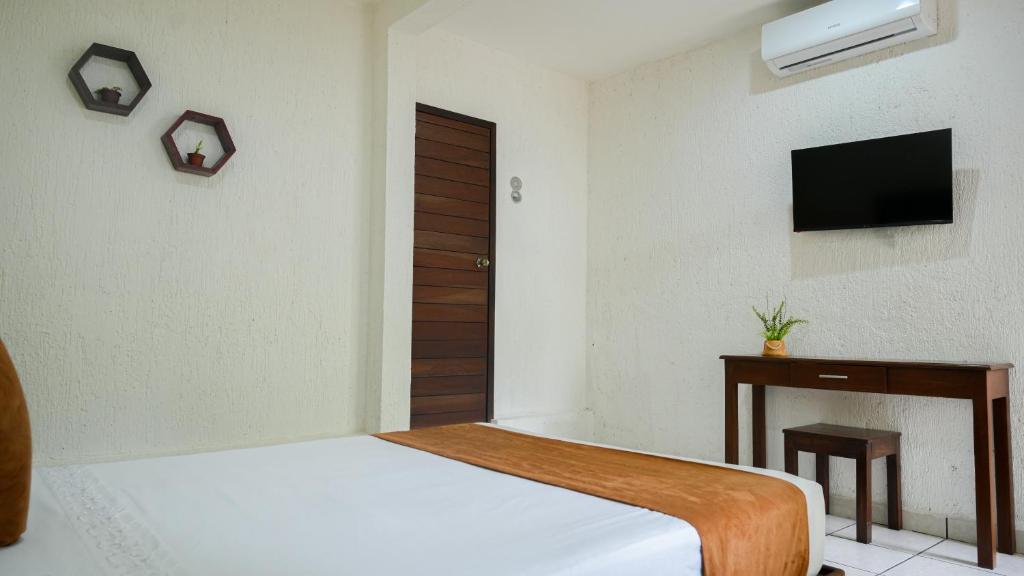 TV a/nebo společenská místnost v ubytování Hotel del Parque