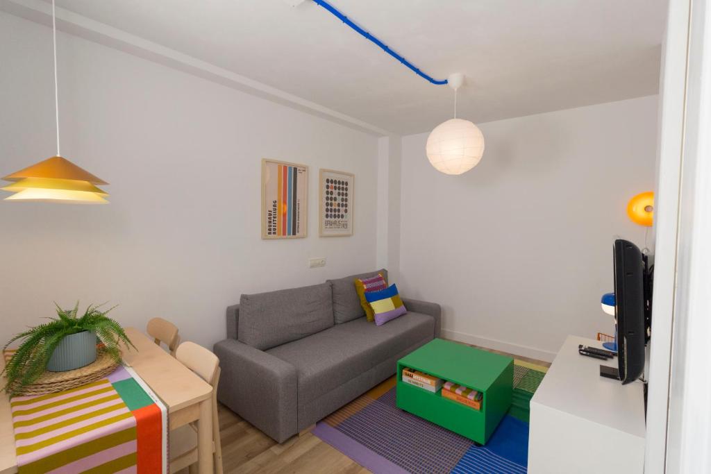 Χώρος καθιστικού στο Apartamento con terraza en pleno centro - Mar de Ardora Portonovo
