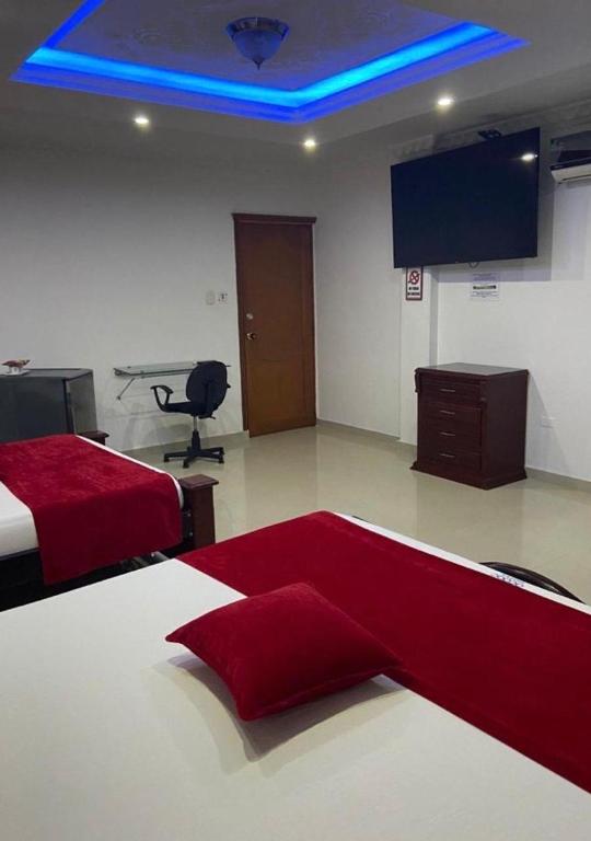 TV a/nebo společenská místnost v ubytování Hotel Vans Valledupar