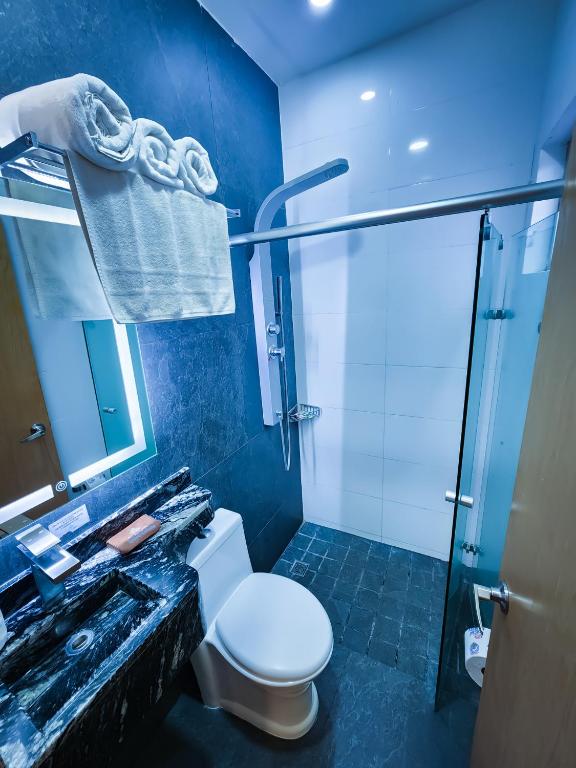 Koupelna v ubytování HOTEL AZUL AGAVE
