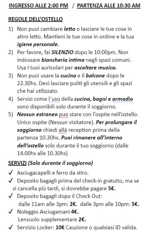 a letter of recommendation from the editor of a document at Hostel Castello Maggiore in Rome