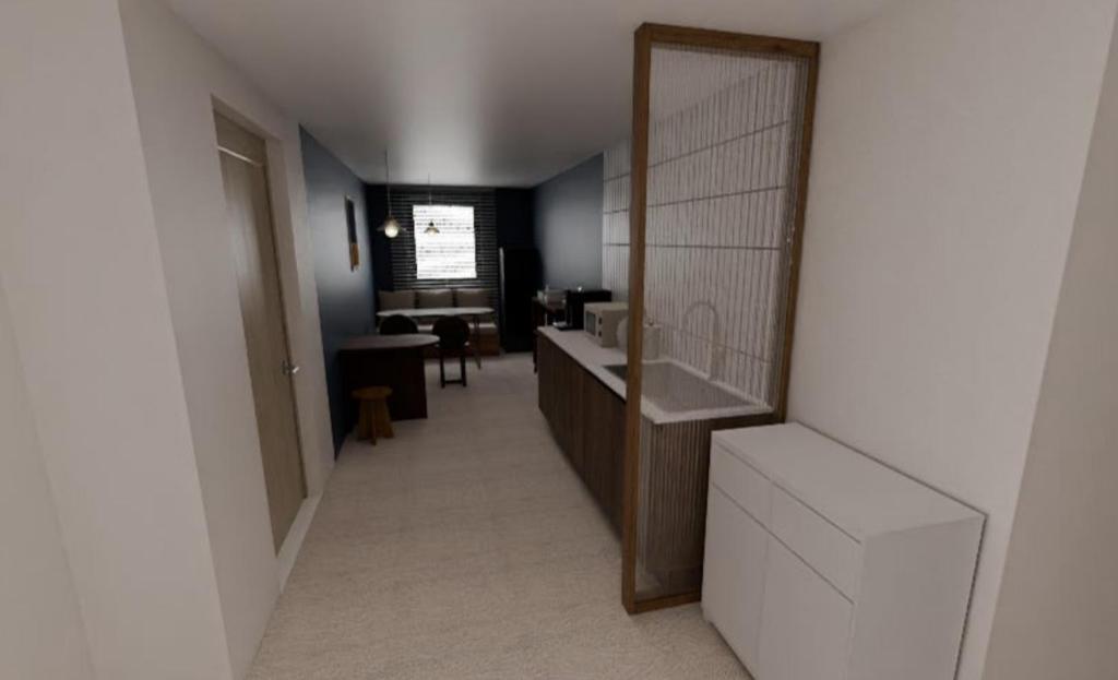 Kuchyň nebo kuchyňský kout v ubytování Hotel Myeongdongjang