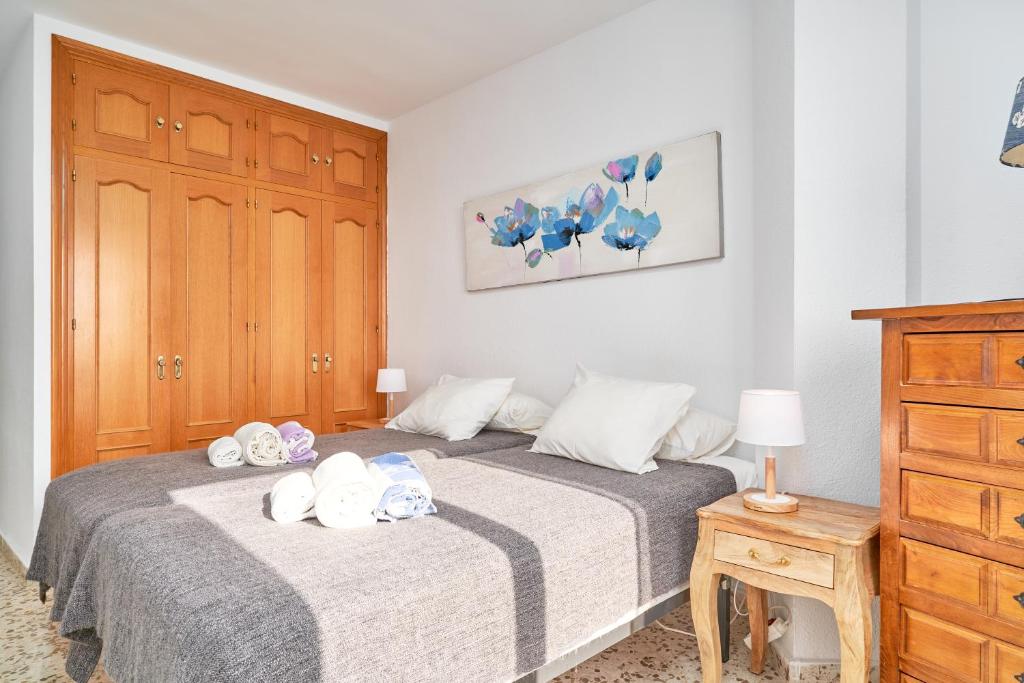 Posteľ alebo postele v izbe v ubytovaní Apartment with stunning views