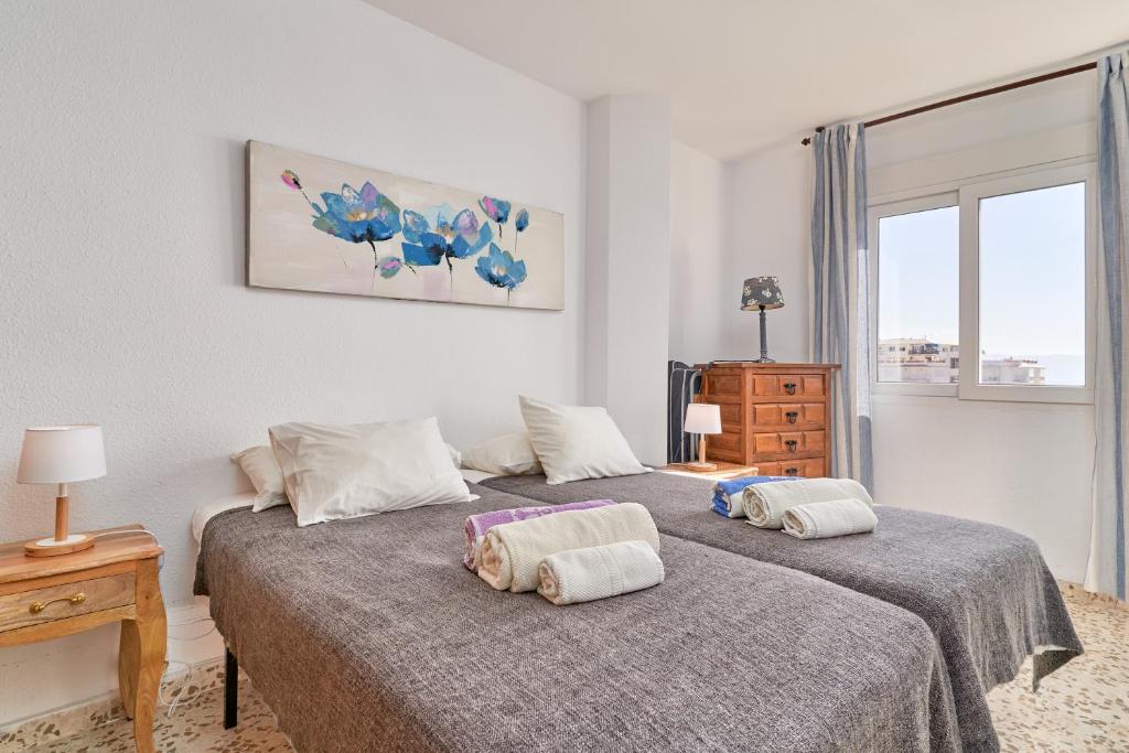 Posteľ alebo postele v izbe v ubytovaní Apartment with stunning views