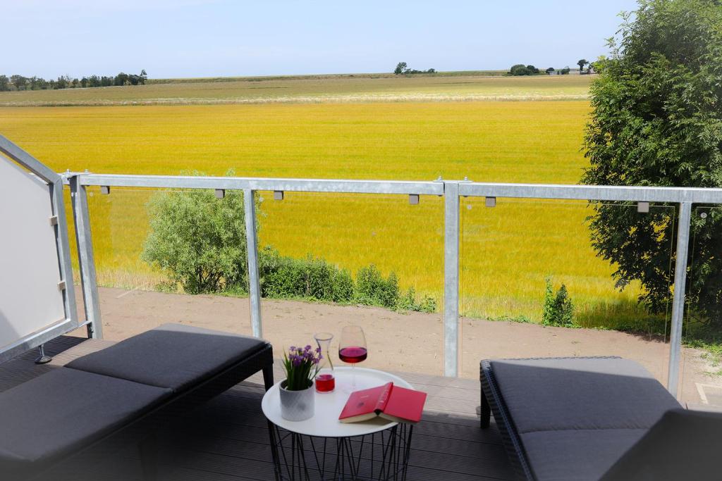 En balkon eller terrasse på Mühlenwiese