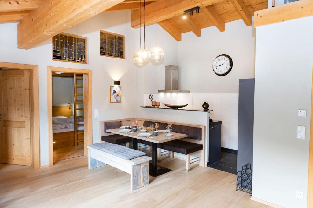 Kuchyň nebo kuchyňský kout v ubytování Residence Zillertal