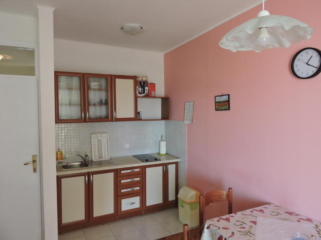 Kuchyň nebo kuchyňský kout v ubytování Apartments Ivanov