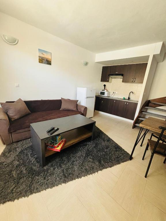 Kuchyň nebo kuchyňský kout v ubytování Apartmány Alexander