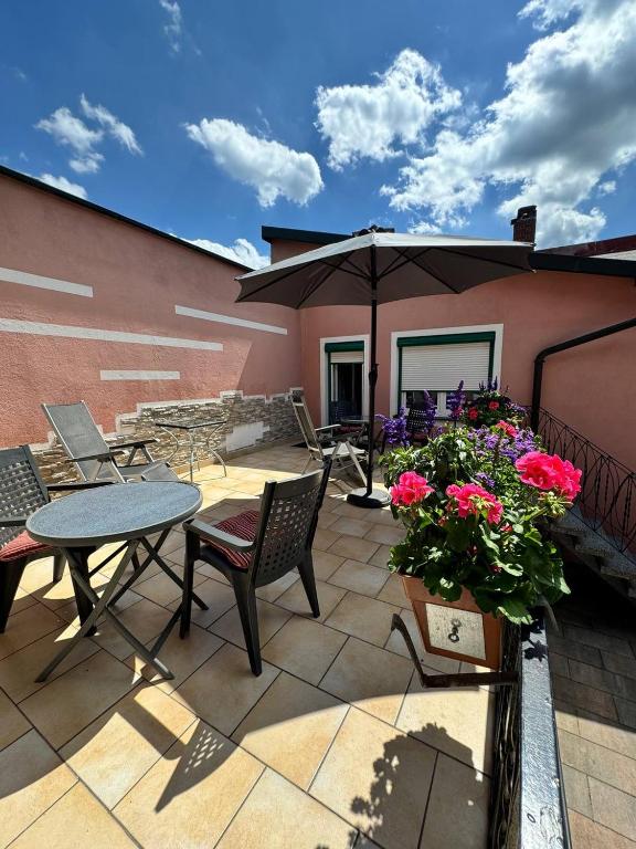 Balkón nebo terasa v ubytování Hotel Zrenners GARNI