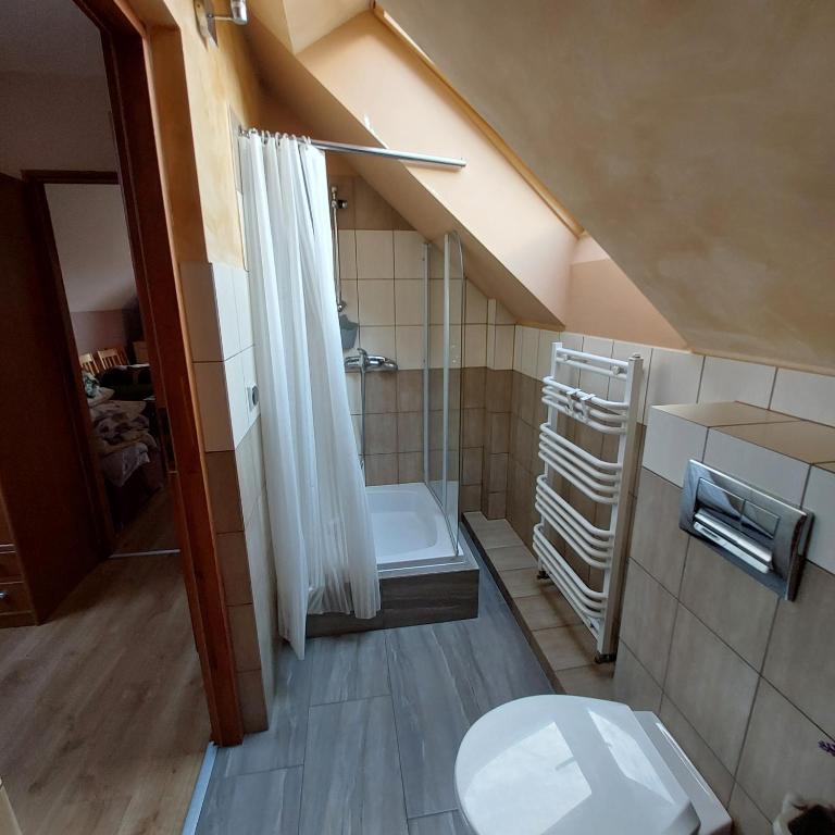 Kúpeľňa v ubytovaní Mazury Home