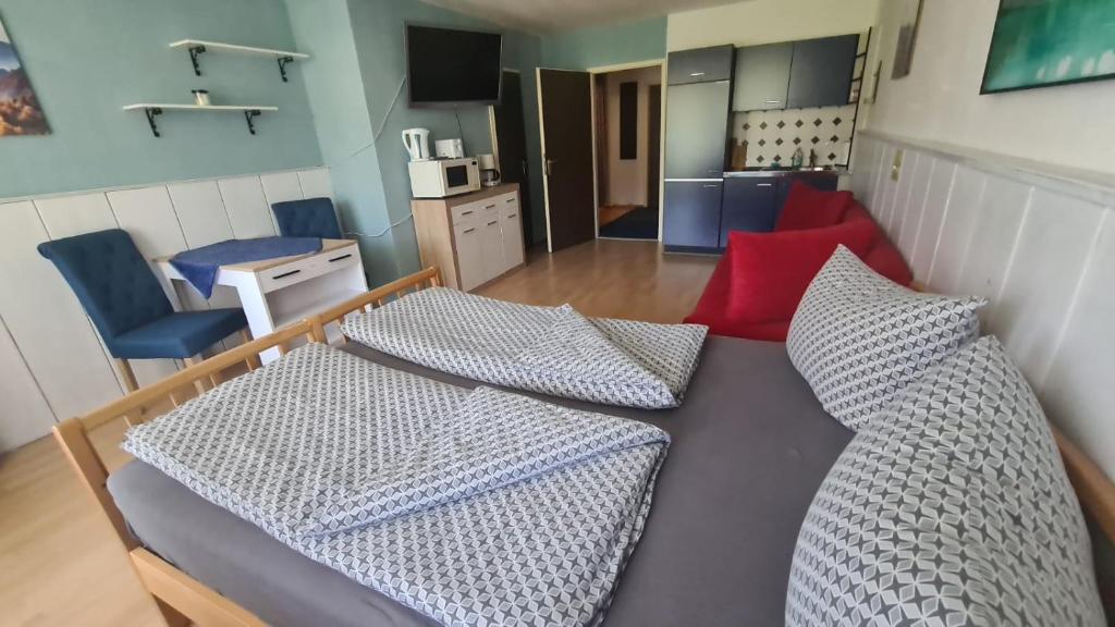 Postel nebo postele na pokoji v ubytování Traumurlaub im Bayerische Wald