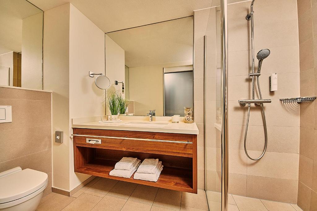 Koupelna v ubytování Hotel Hafenspeicher