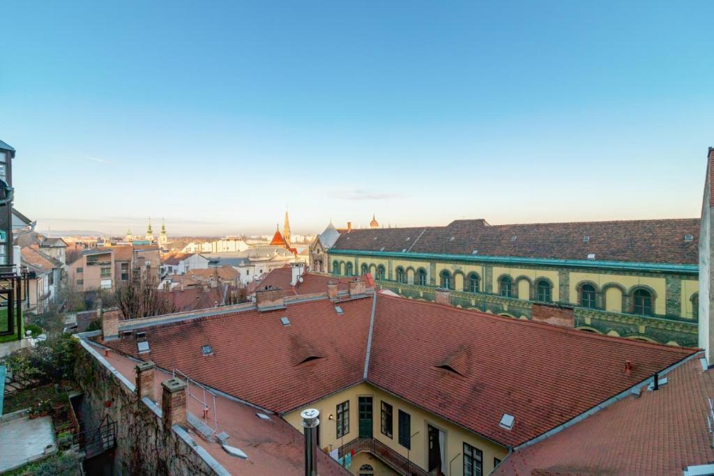 A general view of Budapest or a view of the city taken from Az apartmant
