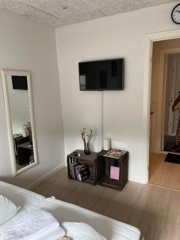 Μια τηλεόραση ή/και κέντρο ψυχαγωγίας στο Billund mini hostel room 10 - Tæt på LEGOLAND og LEGO House
