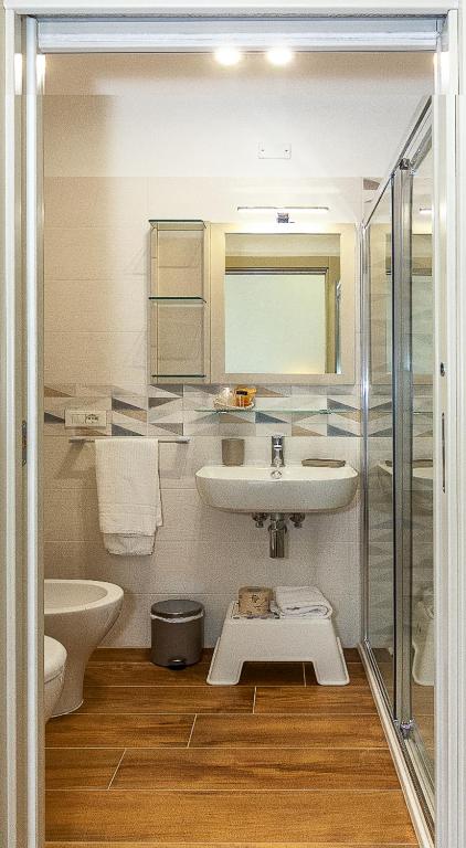 Koupelna v ubytování Hotel Eura