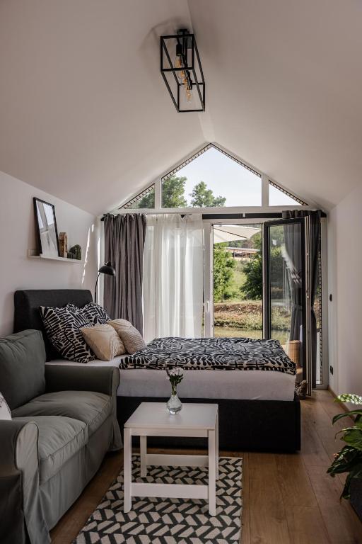 Posezení v ubytování Glamping Osada