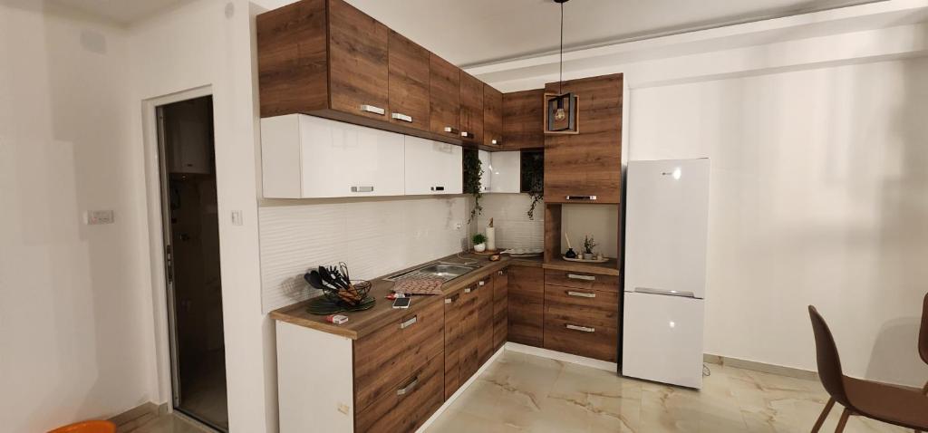 Kuchyň nebo kuchyňský kout v ubytování Spa apartman zatvoreni bazen Maca
