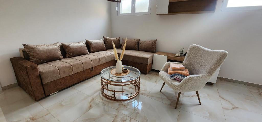 Posezení v ubytování Spa apartman zatvoreni bazen Maca