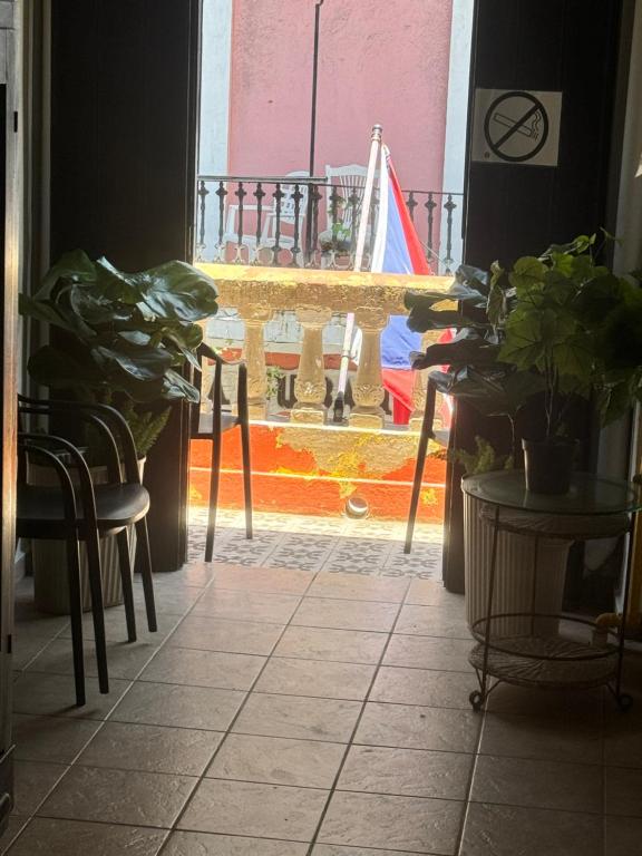 Balkón nebo terasa v ubytování Trotamundos