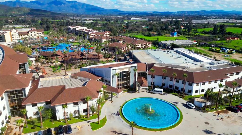 an aerial view of a resort with a swimming pool at Rosa Agustina Conference Resort in Olmué