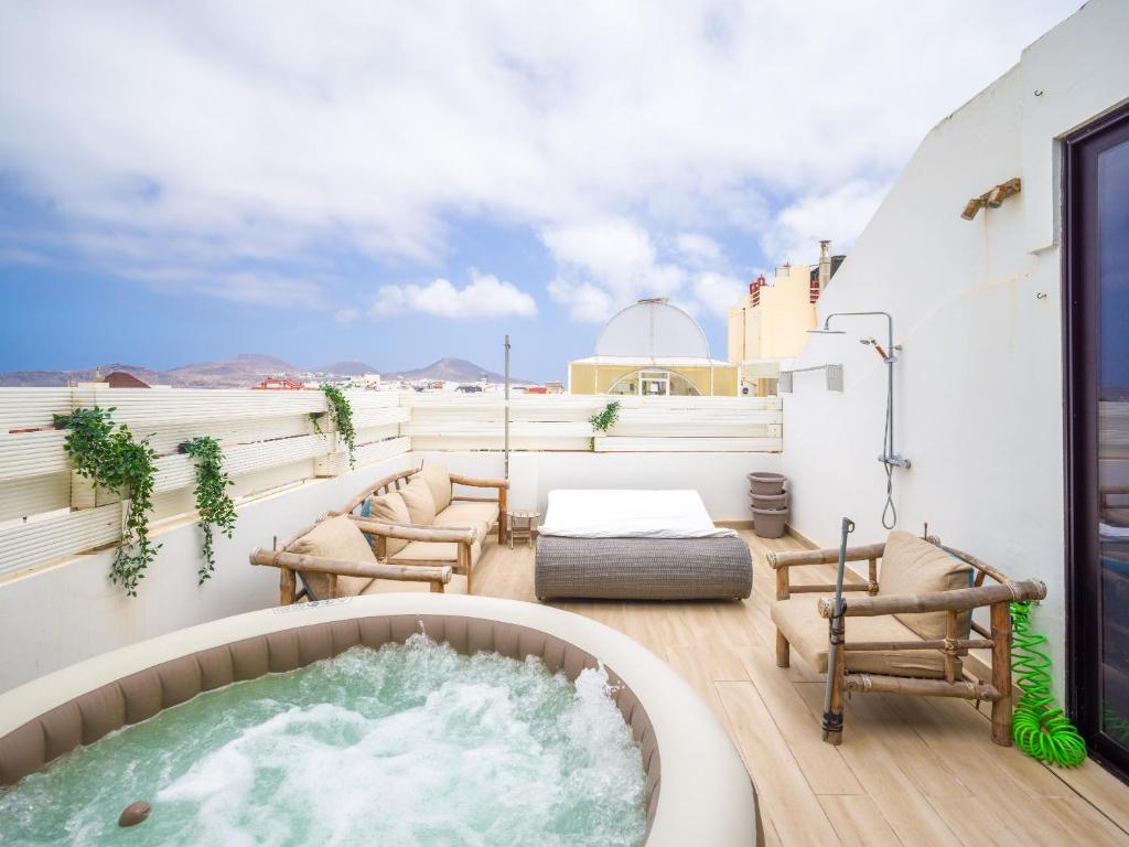 Μπαλκόνι ή βεράντα στο Las Palmas Beach Penthouse