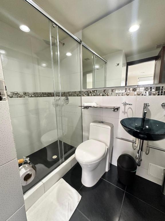 Koupelna v ubytování HOTEL SHERIDAN BOGOTA