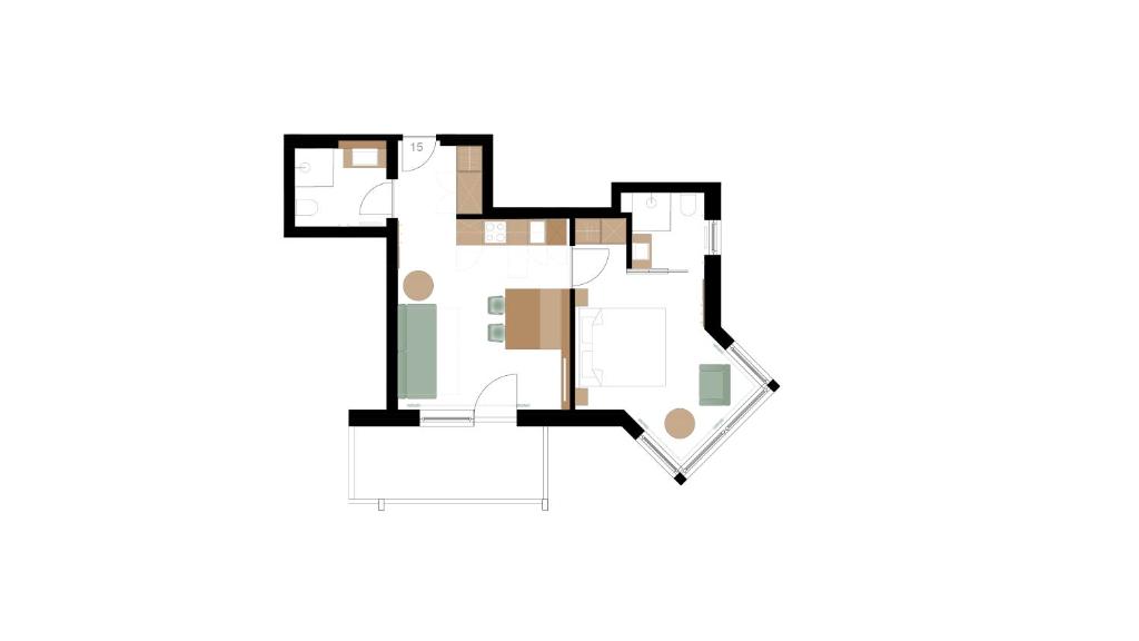Plán poschodí v ubytovaní Art Residence Josefshof