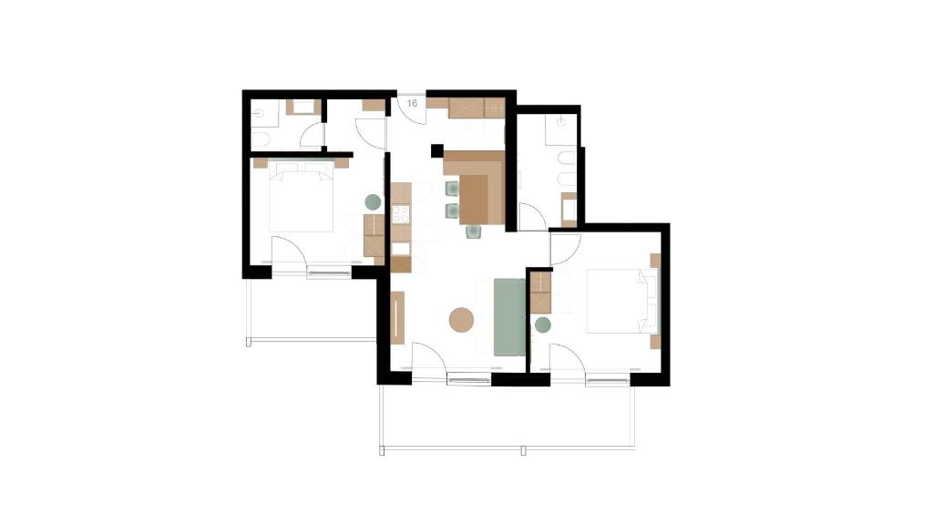 Plán poschodí v ubytovaní Art Residence Josefshof