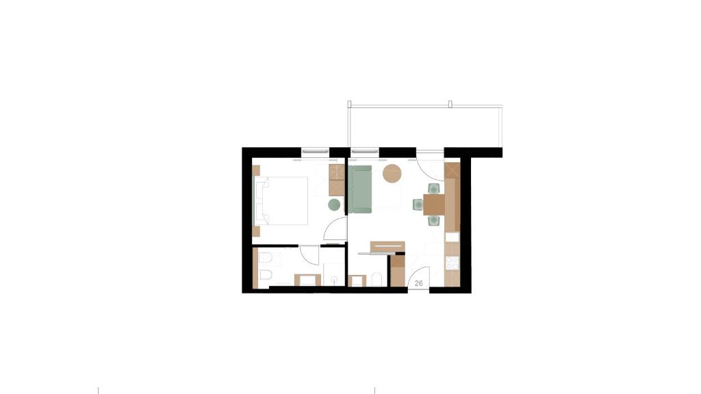 Plán poschodí v ubytovaní Art Residence Josefshof