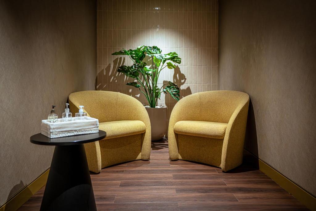 Posezení v ubytování AUHotel -Zayed International Airport-Located in Transit Area -Onwards Boarding Pass Required