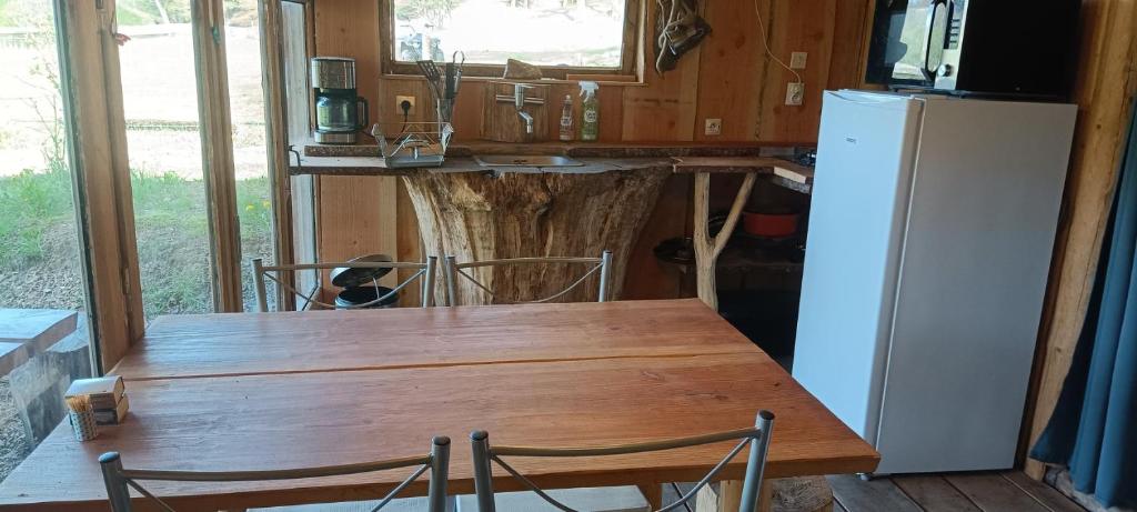 Kuchyňa alebo kuchynka v ubytovaní Cabane aux papillons
